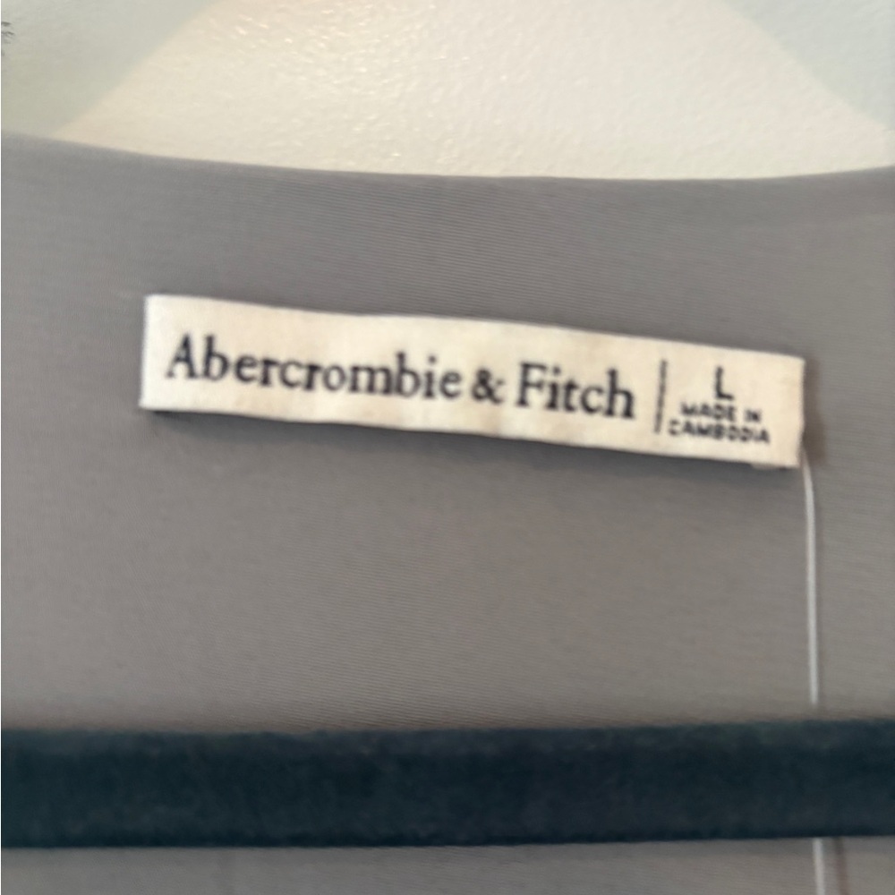 NWT Abercrombie & Fitch Gray Career Academic Preppy Relaxed Tailored Vest L - Picture 6 of 12